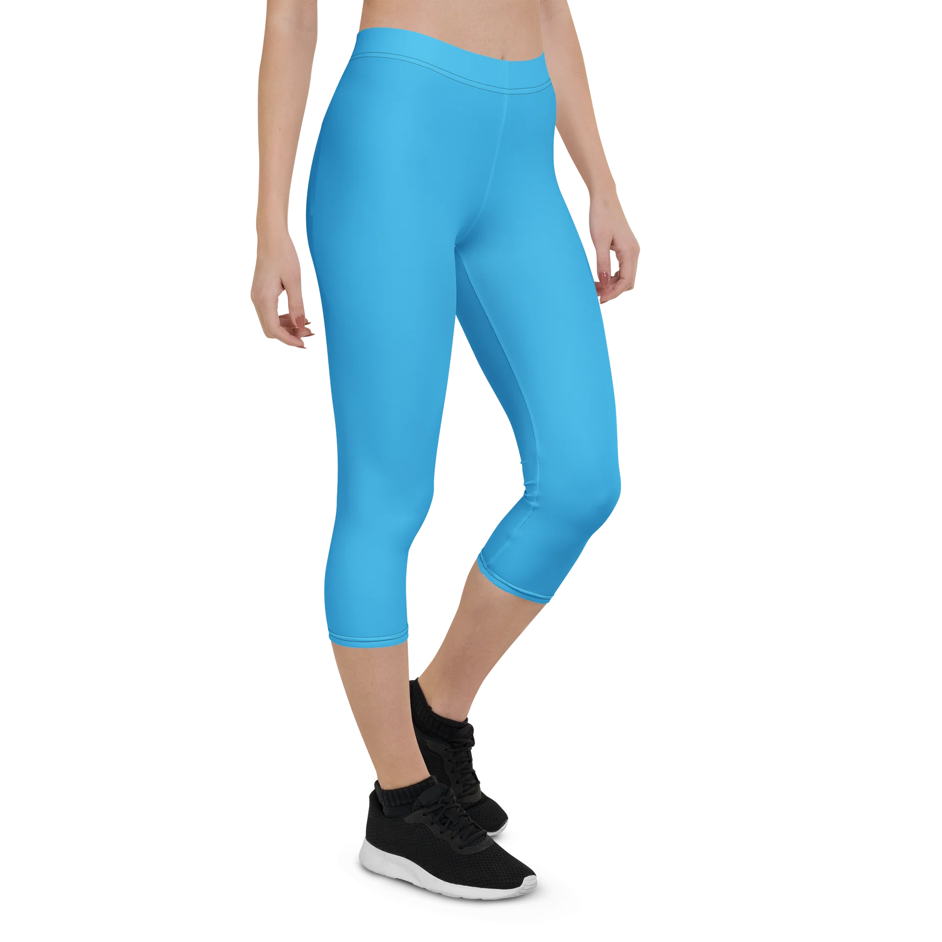 His House Womens Performance Crop Leggings - Blue Sky product image (7)