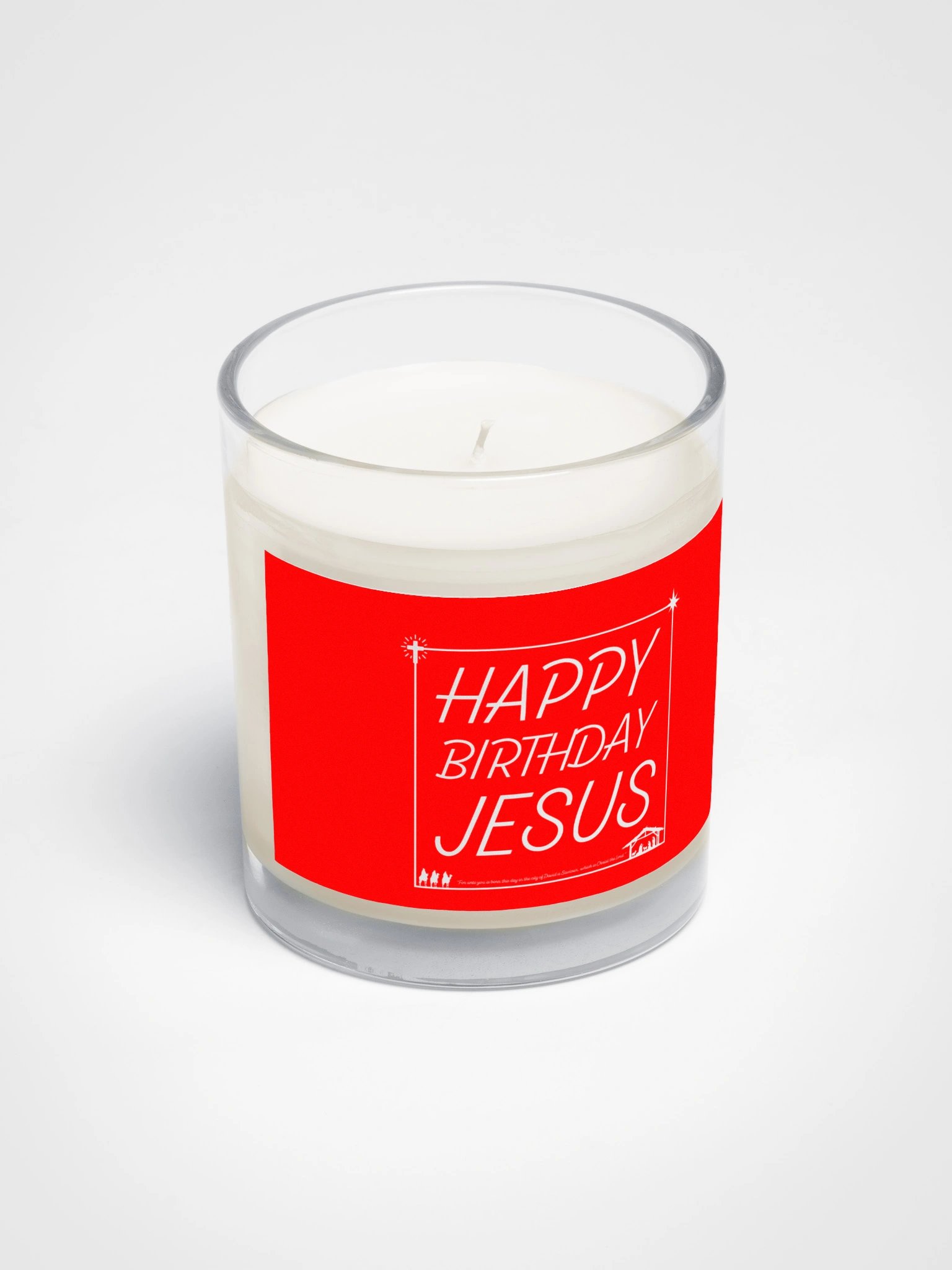 Happy Birthday Jesus Luke 2:11 Candle product image (2)
