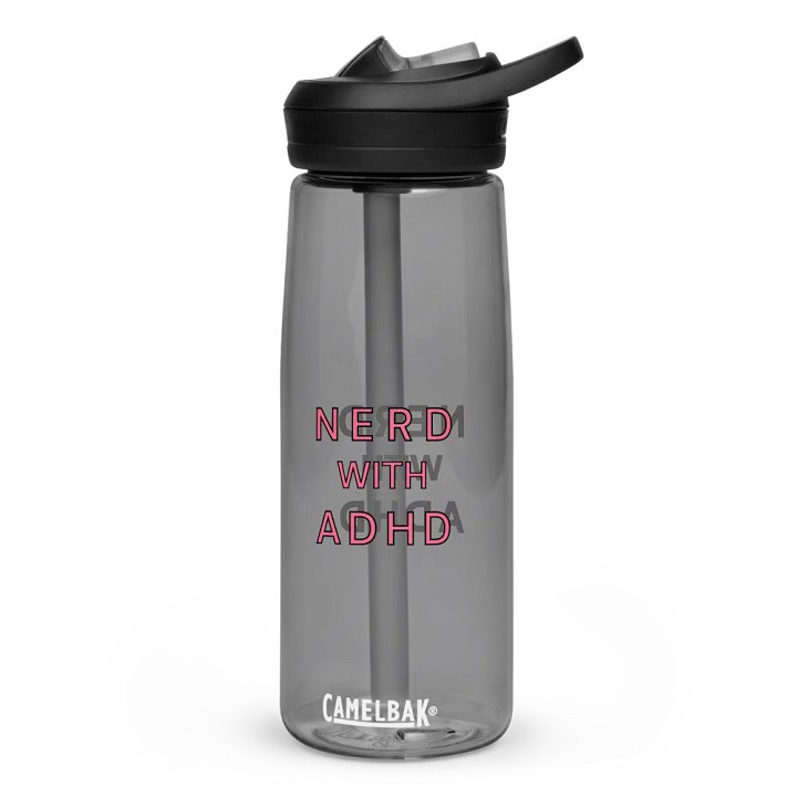 Nerd With ADHD Stylized Water Bottle product image (1)