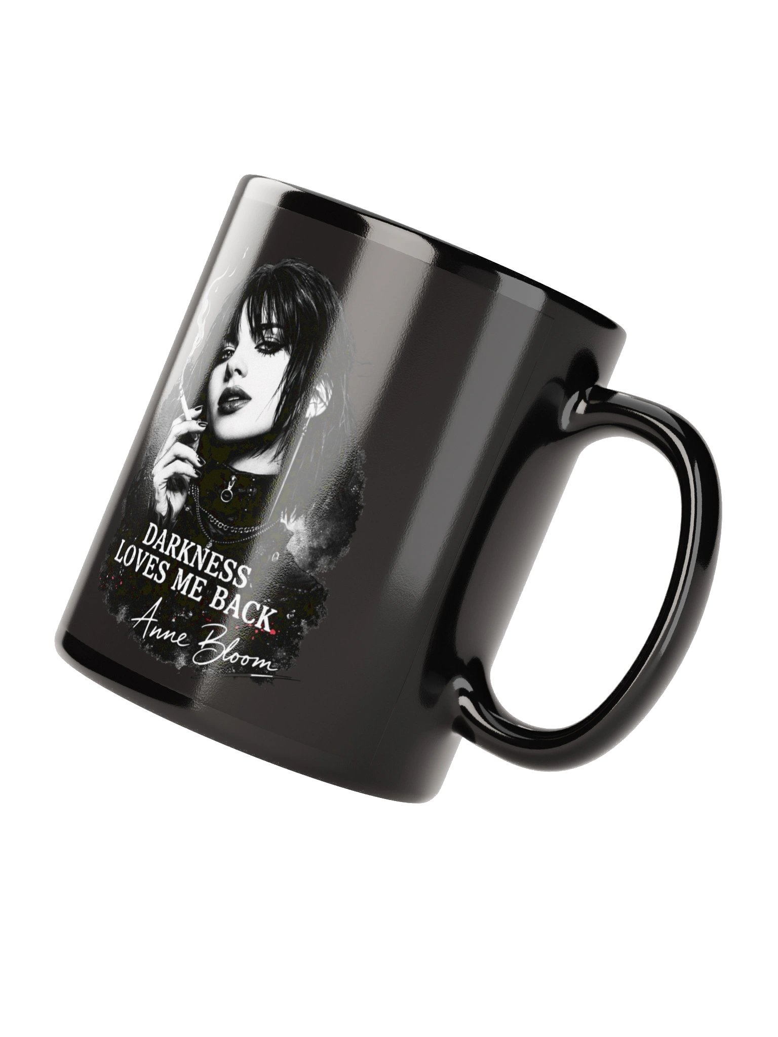 Black Glossy Mug - Darkness Loves Me Back product image (7)