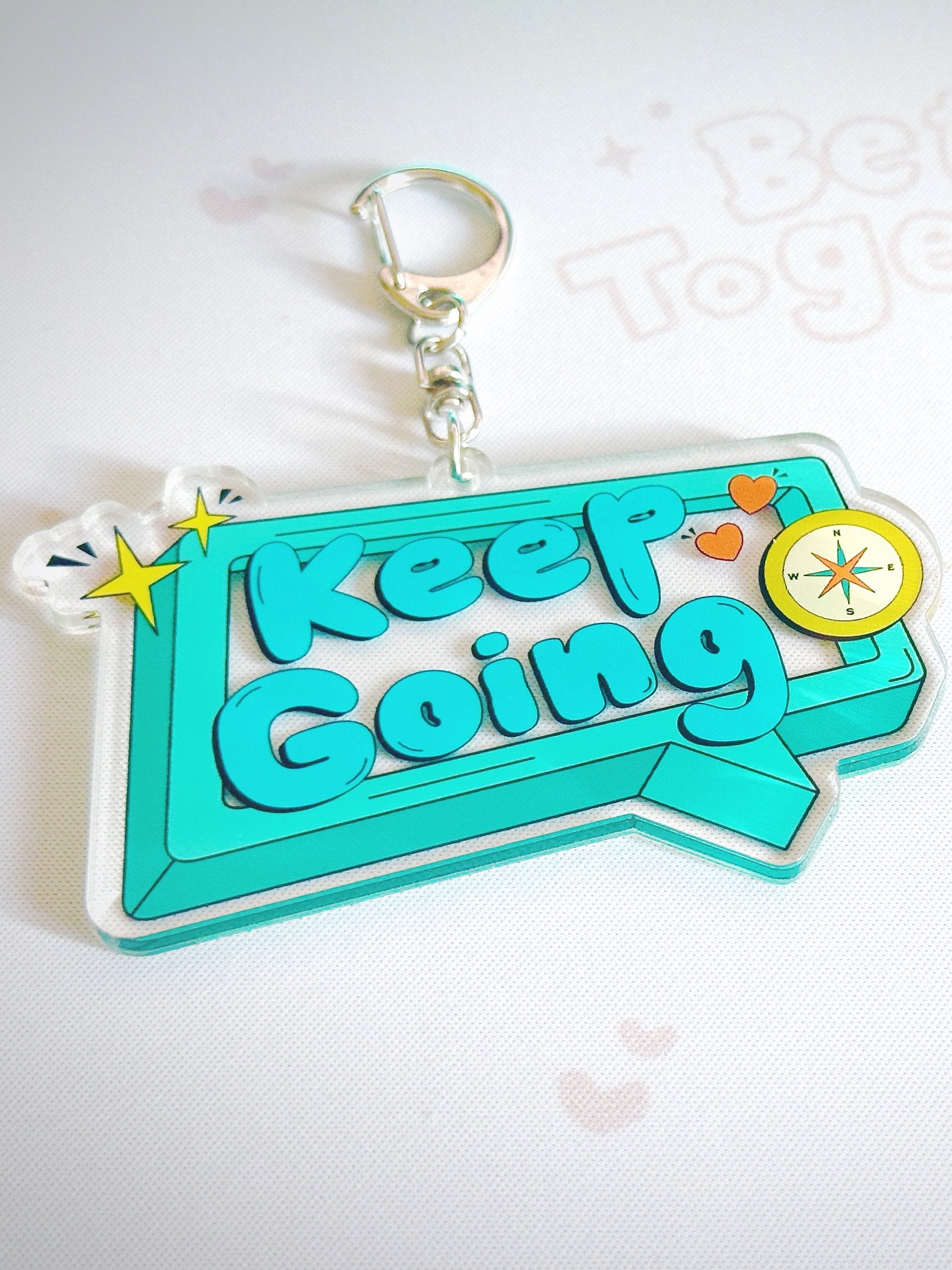 keep going ♡ acrylic keychain product image (2)
