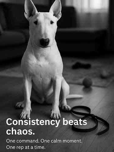 You don’t need to be perfect.
You just need to be consistent.
One calm moment at a time, your Bull Terrier learns what matter...