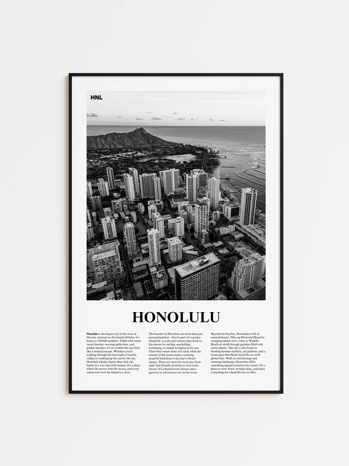 Honolulu 01 Newspaper Poster | Framed product image (1)