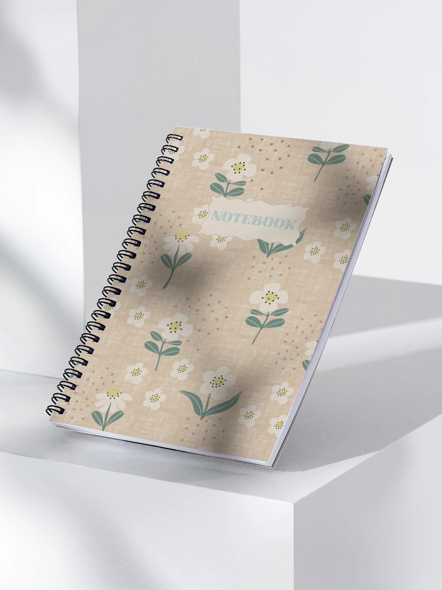 Field Daisies & Dots Spiral Notebook product image (4)