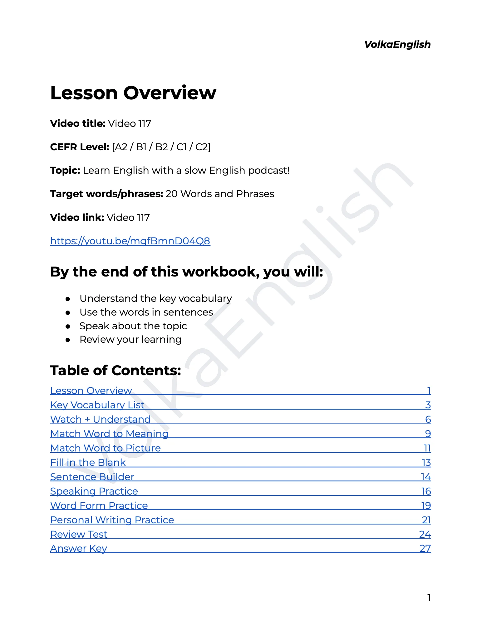 Video 117 Study Pack product image (2)