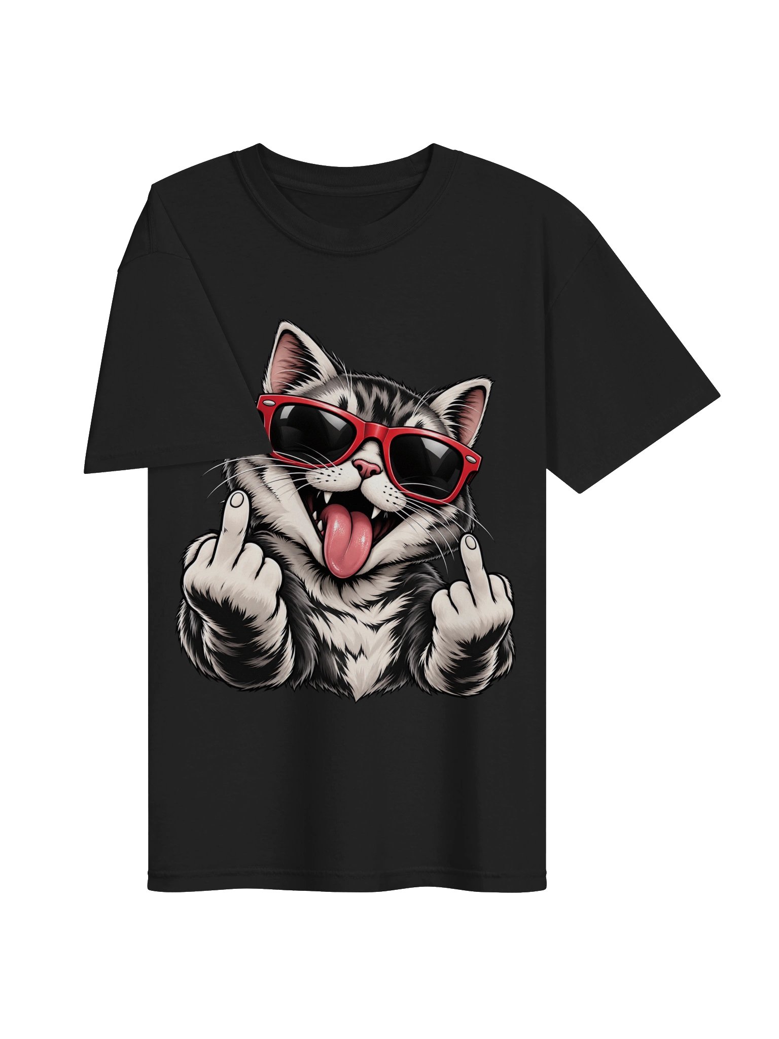 Zero Fluffs Given — Rebel Cat T-Shirt product image (33)