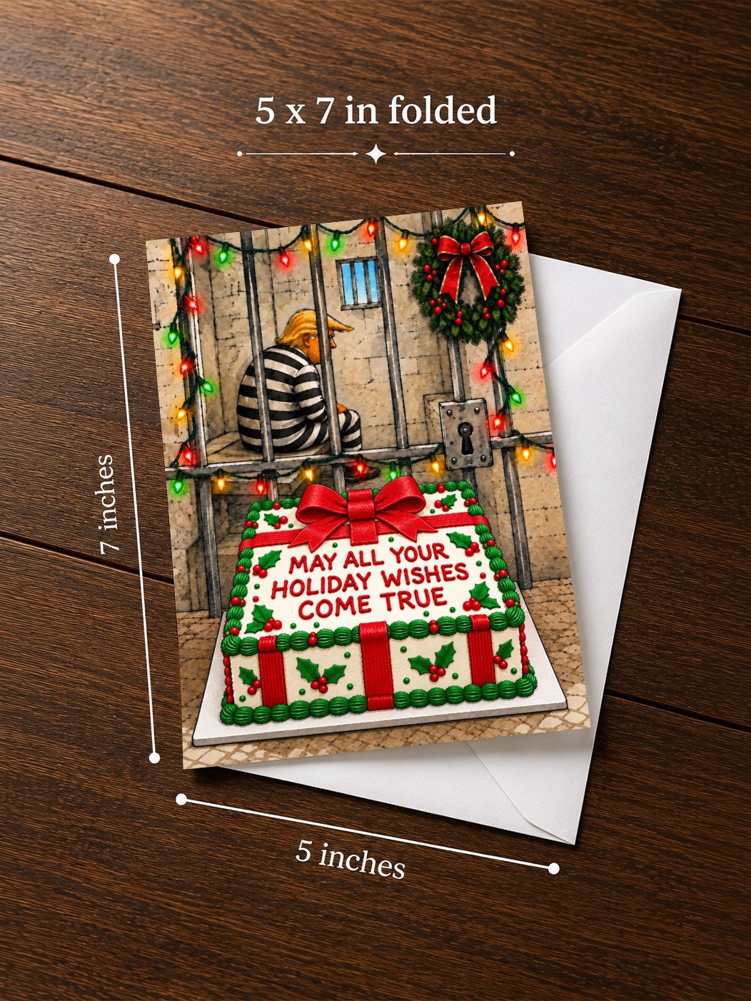 Funny TRUMP HATER HOLIDAY CHRISTMAS CARD: Anti-Trump Political Humor Gift | FDT product image (3)