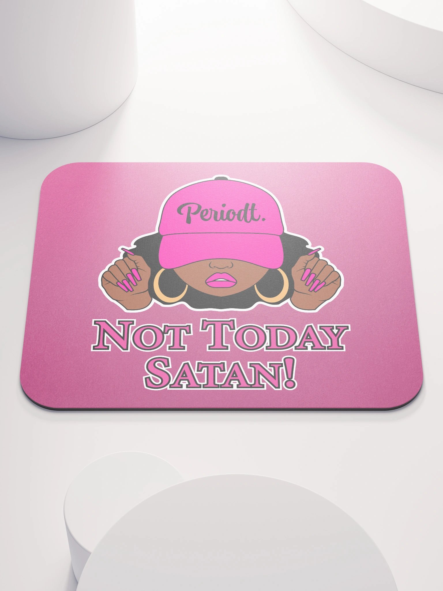 Not Today Satan V1, Pink Mouse Pad product image (1)