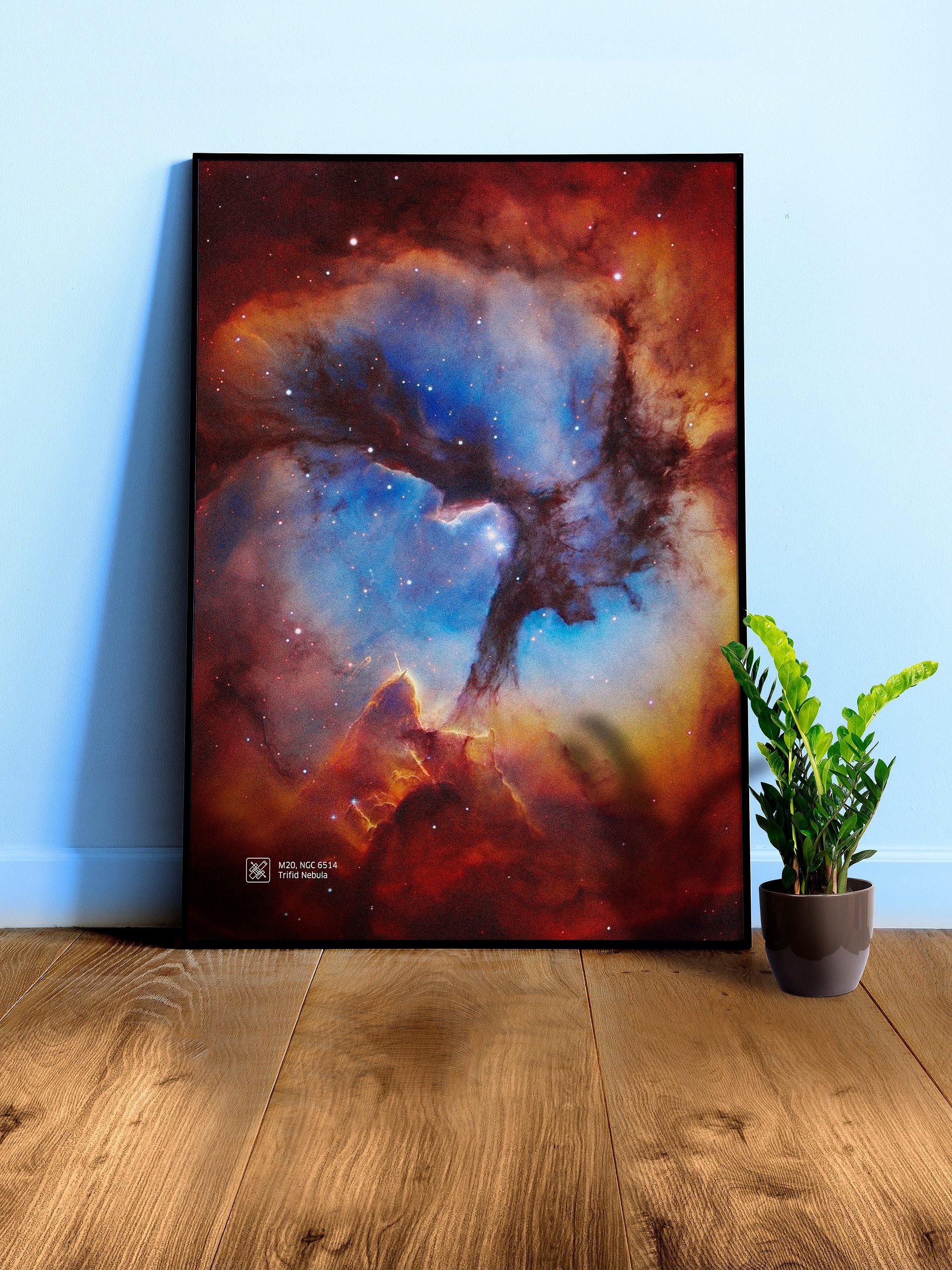 Trifid Nebula M20, NGC 6514, NASA Hubble Space Telescope — Hi-Res Space poster, science poster, space photo product image (6)
