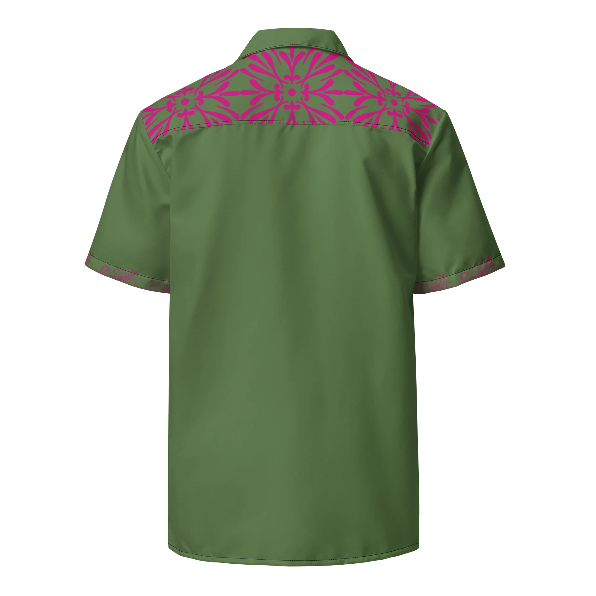 Chemise locale en treillis olive et magenta — PU MANATU product image (2)