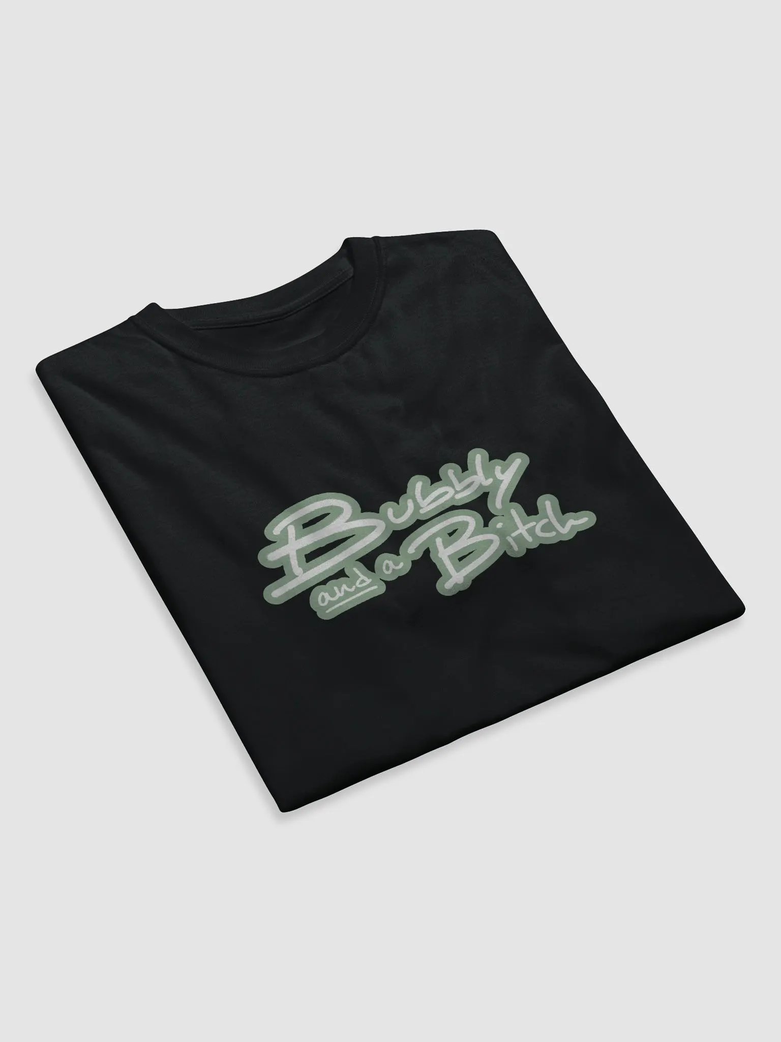 Bubbly and a B*tch (lined design, #96B697) unisex eco tee product image (7)