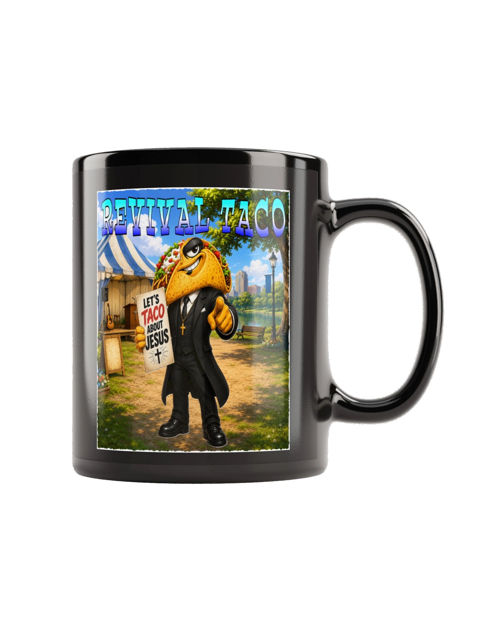 Revival Taco Black Glossy Mug - The Taco Family product image (6)