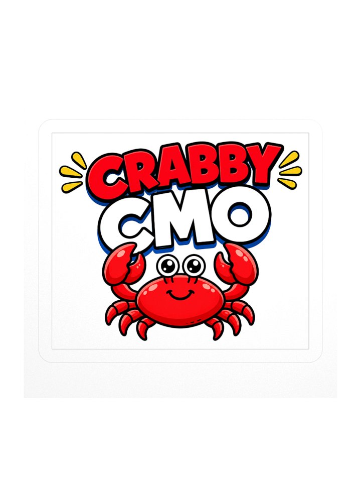 Crabby CMO Crab 3" laptop sticker product image (1)