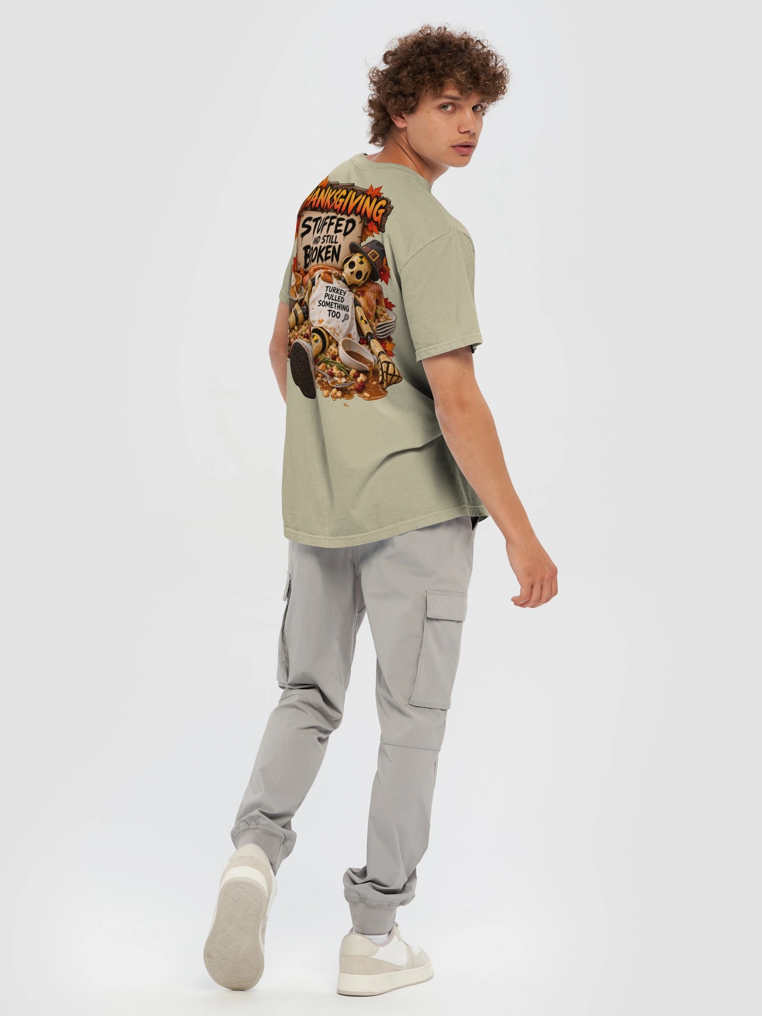 Funny Thanksgiving Shirt — Stuffed and Still Broken Skeleton Tee | Broken Turkey™ product image (9)