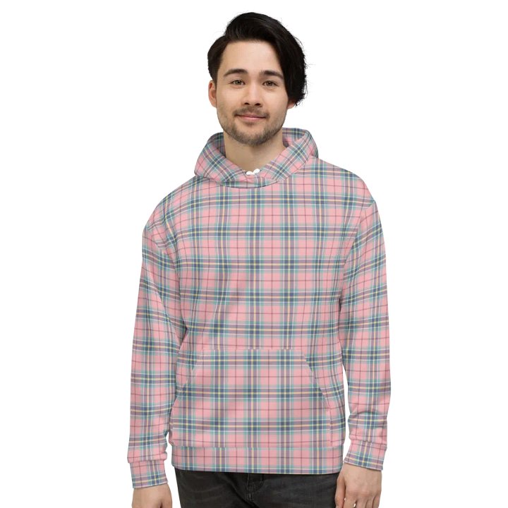 Pastel Pink, Mint Green, and Yellow Plaid Hoodie product image (2)