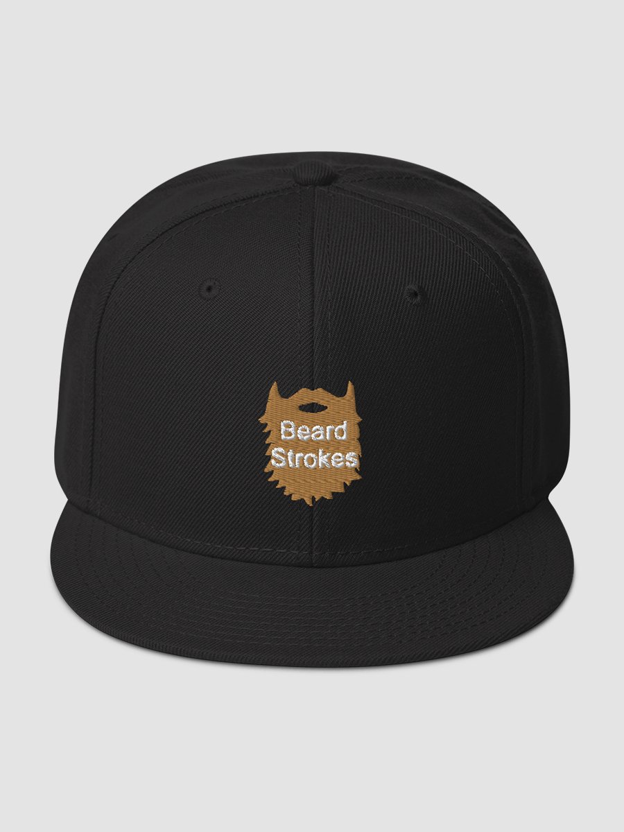 Beard Strokes Snapback Cap Hat (Brown Beard) product image (1)