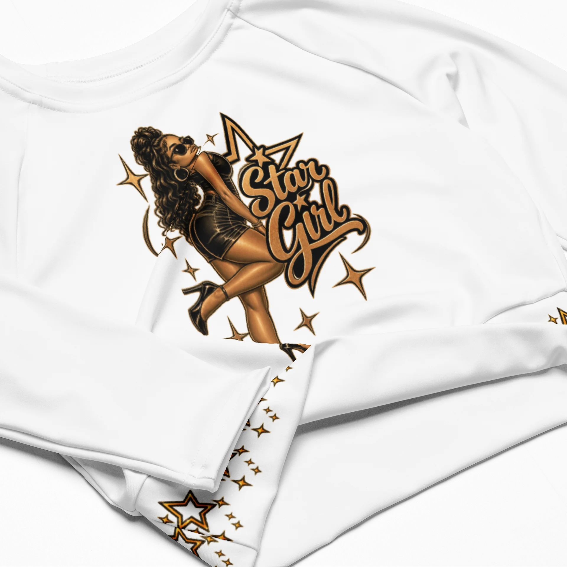Star Girl All-Over Print Crop Top product image (4)