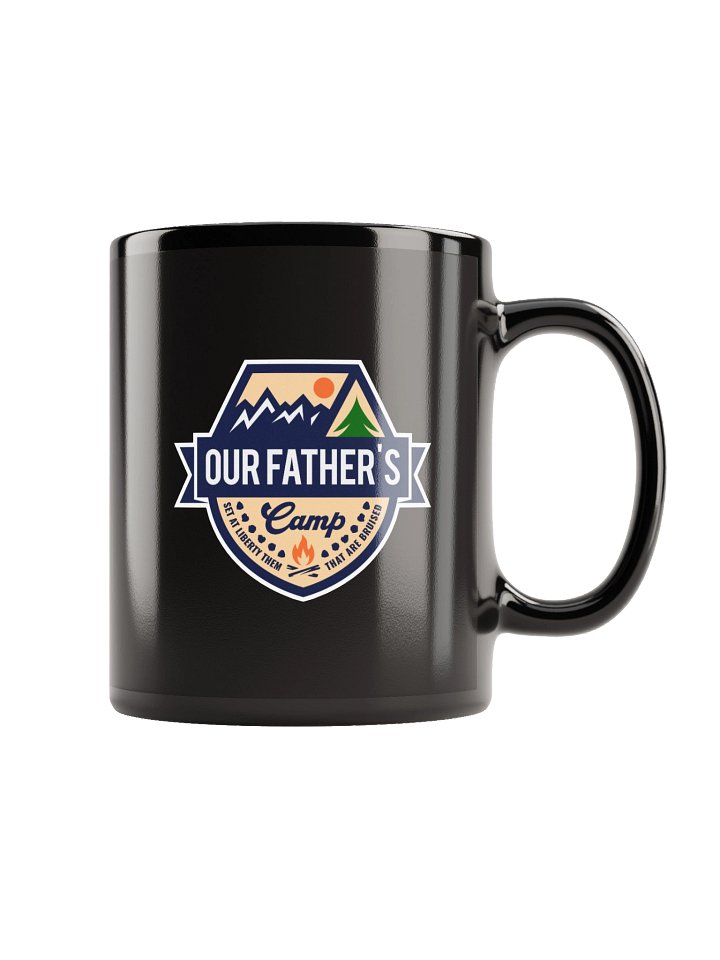 Our Father's Camp Black Coffee Mug product image (1)