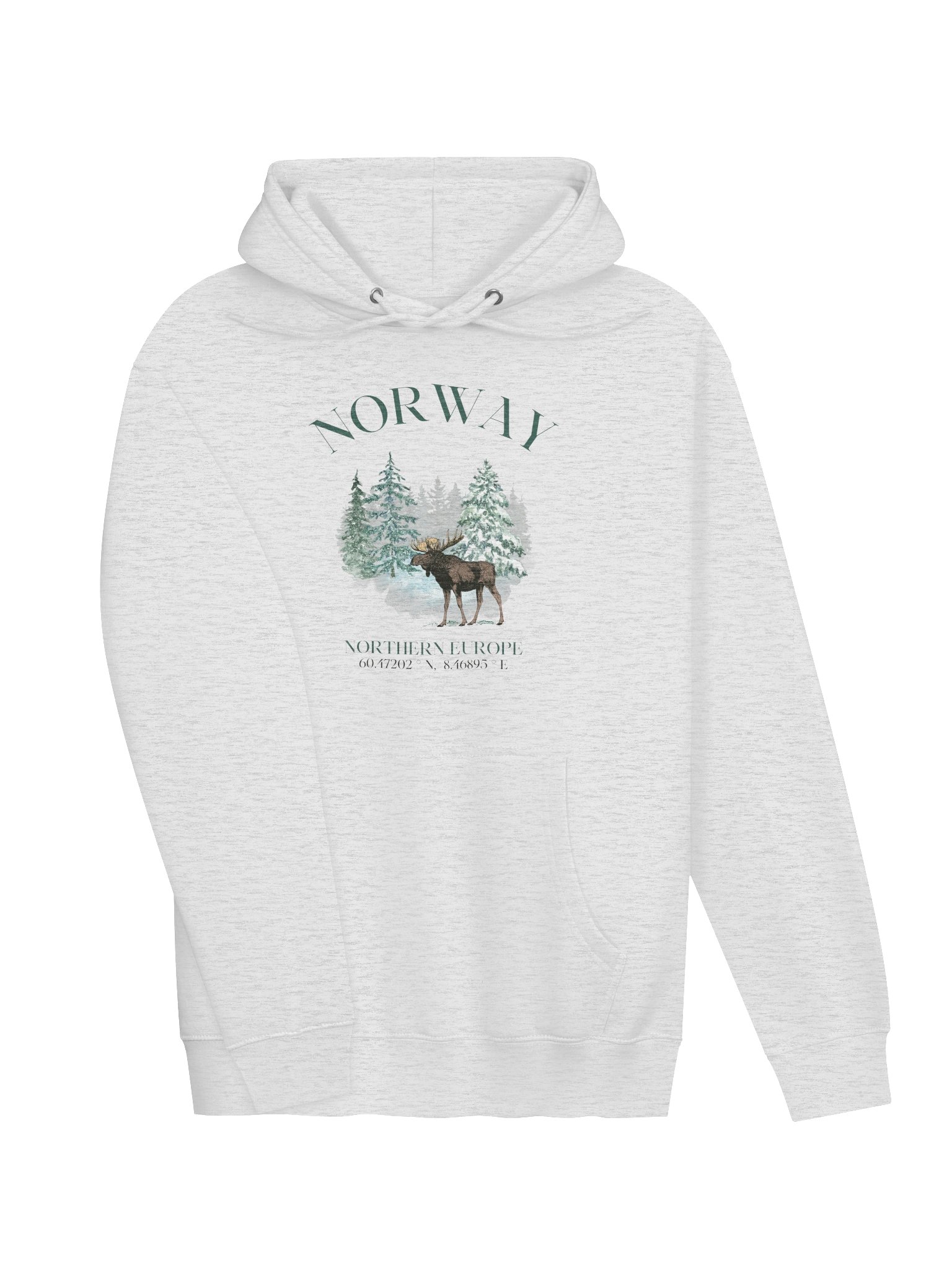 Norway Winter Forest Moose Hoodie product image (12)