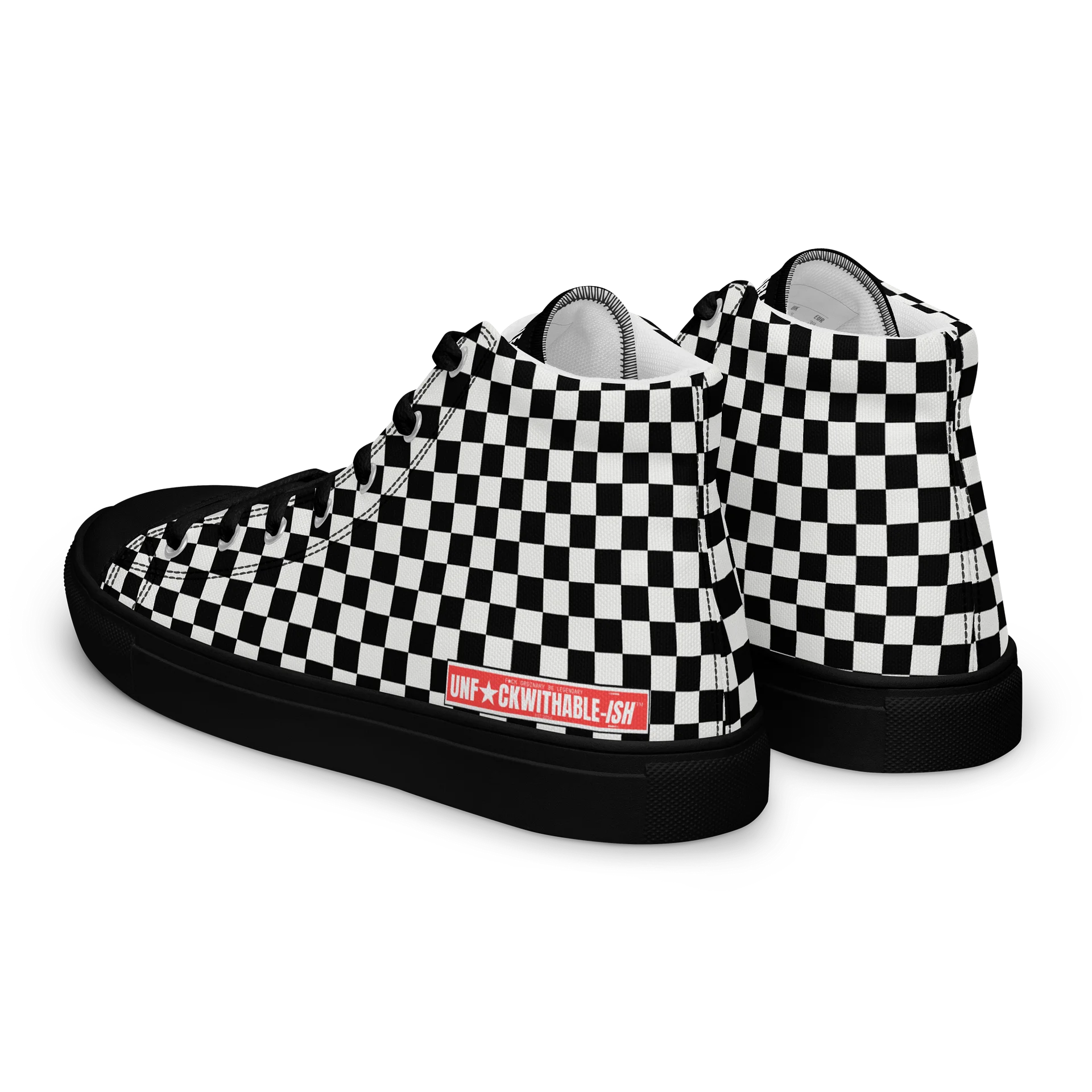 UNF★CKWITHABLE-ISH™ Women's Street Style Canvas High-Tops Checkered product image (7)