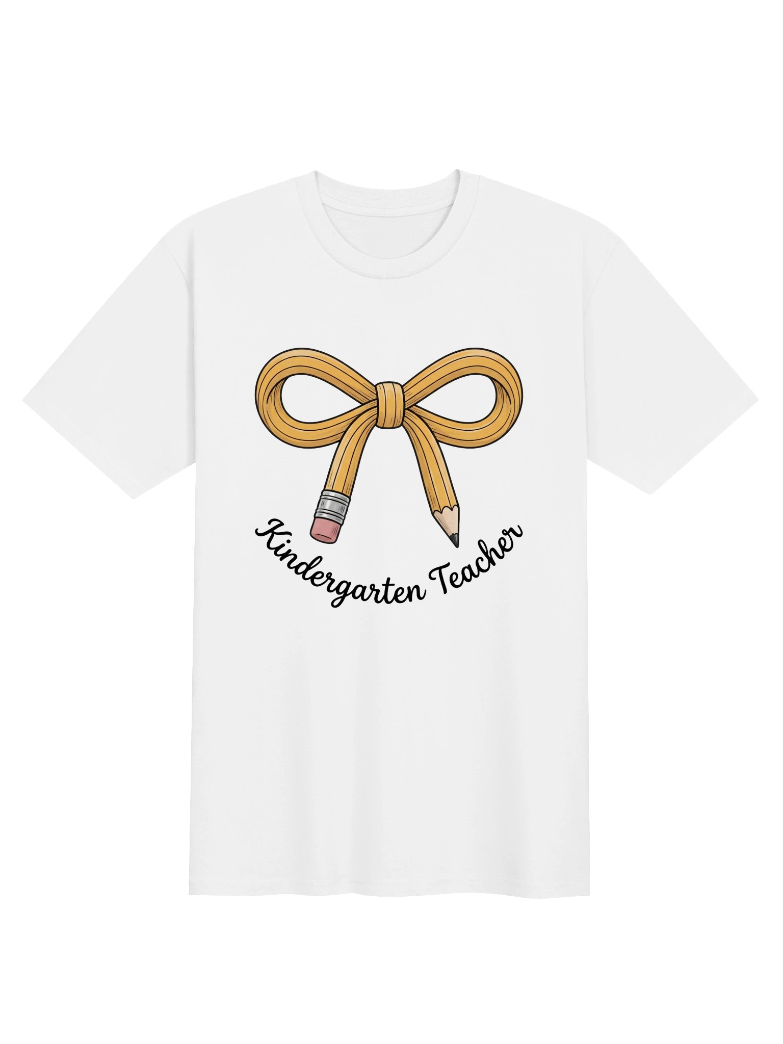 Kindergarten Teacher Shirt – Cute Pencil Bow Tee 🎀 product image (2)