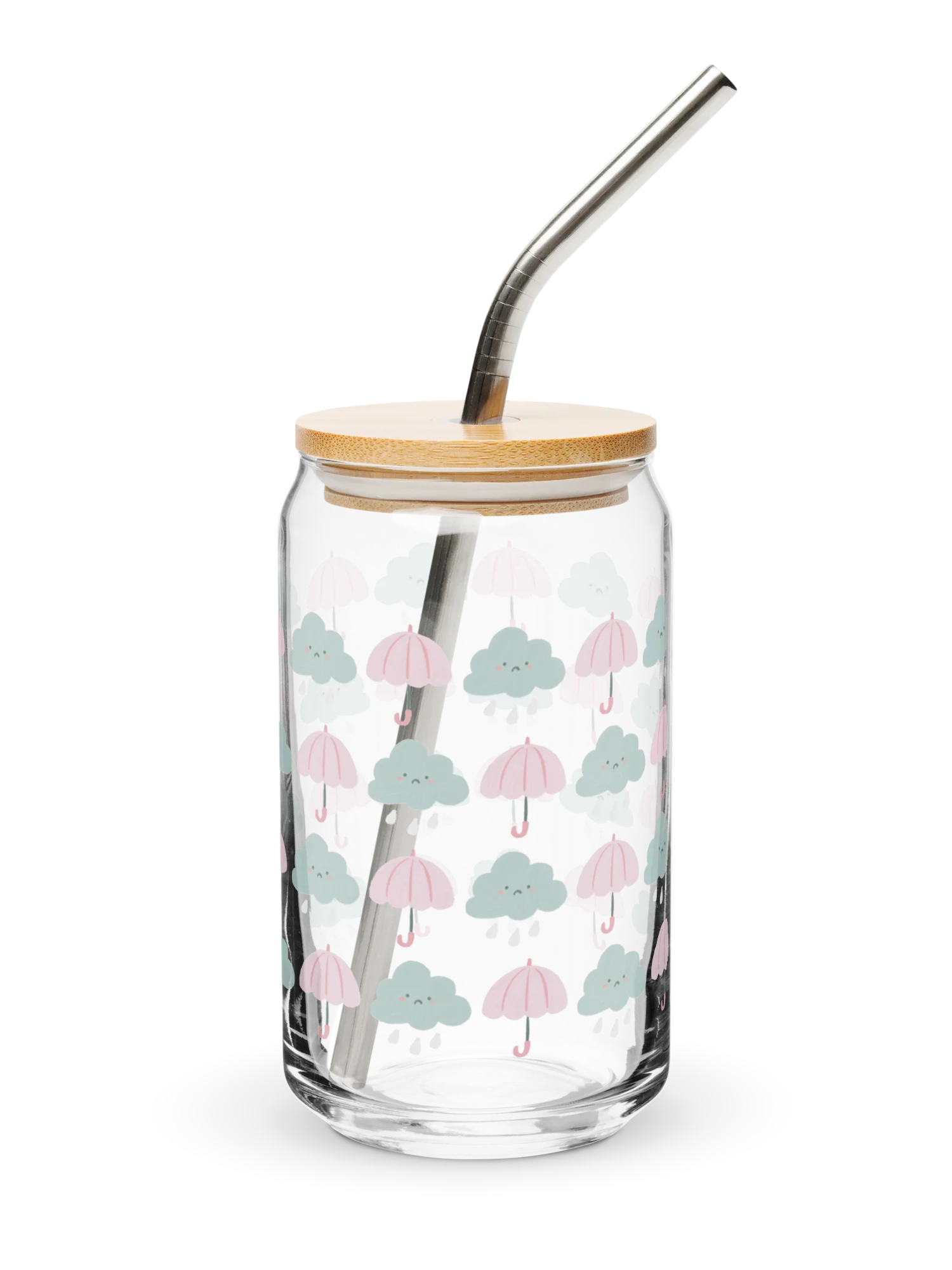 Rainy Day in Pink Glass Tumbler product image (5)