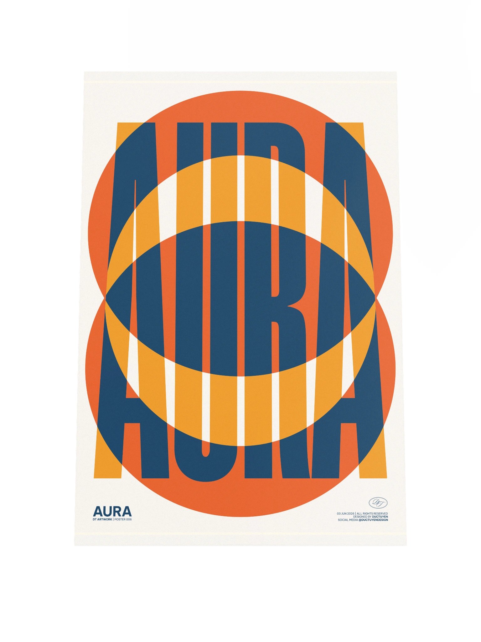 "AURA" Typography Print Poster (Unframe) product image (3)