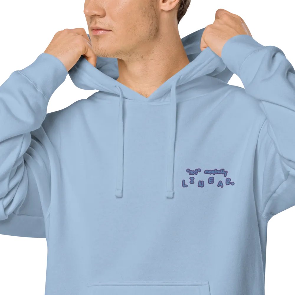 *not* mentally linear (L.C. violet design) embroidered pigment hoodie product image (7)