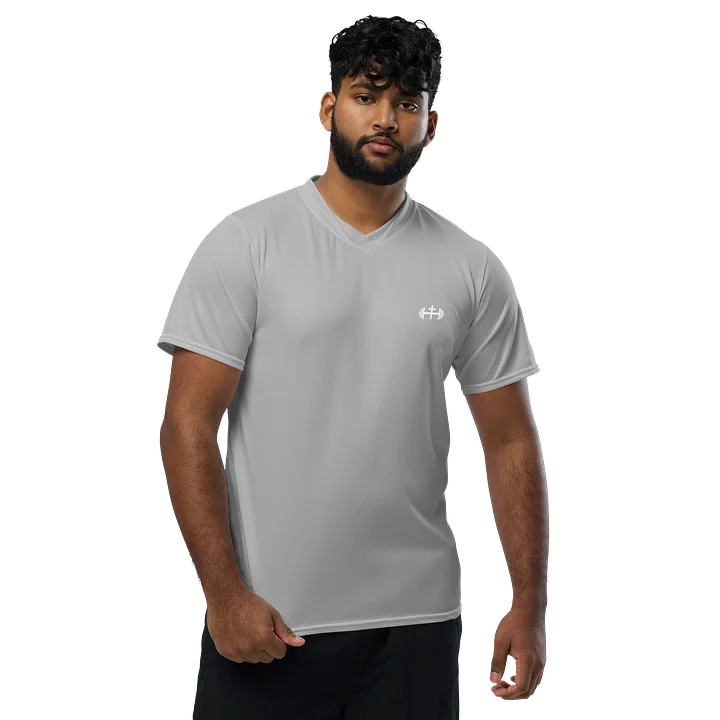 His House Mens Performance V-Neck T-Shirt - Silver product image (1)