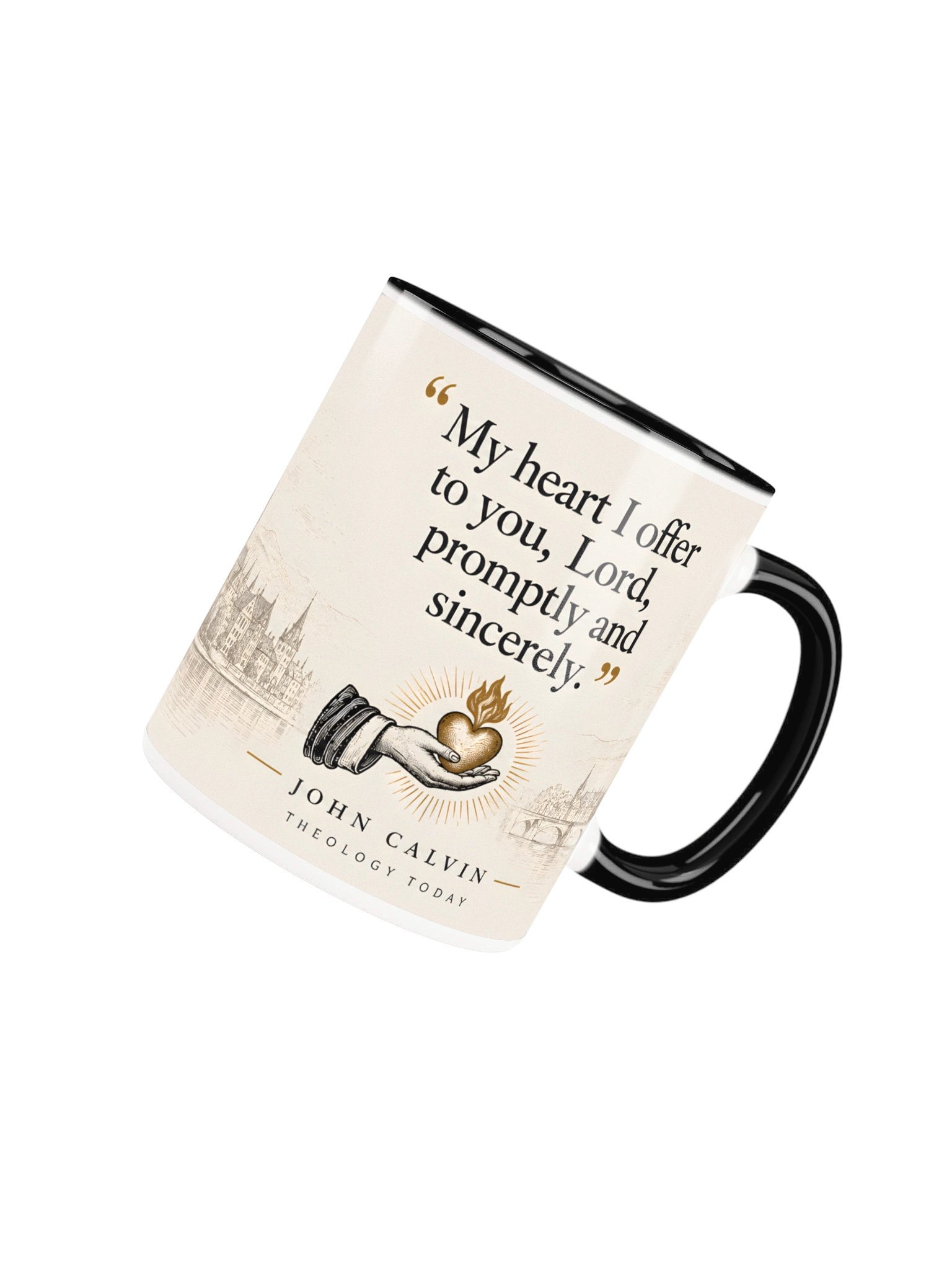 John Calvin “My Heart I Offer” Reformation Mug product image (7)