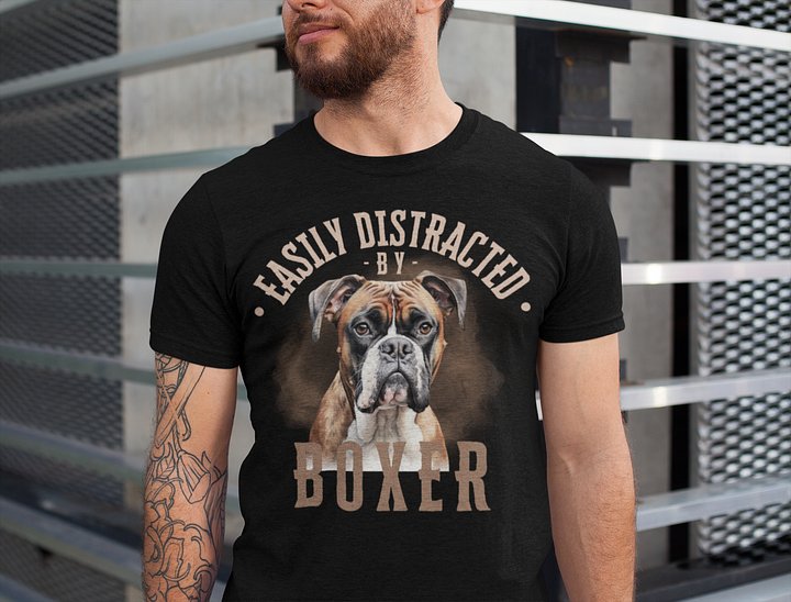Dark Color Easily Distracted By Boxer Regular Fit T-shirt product image (2)