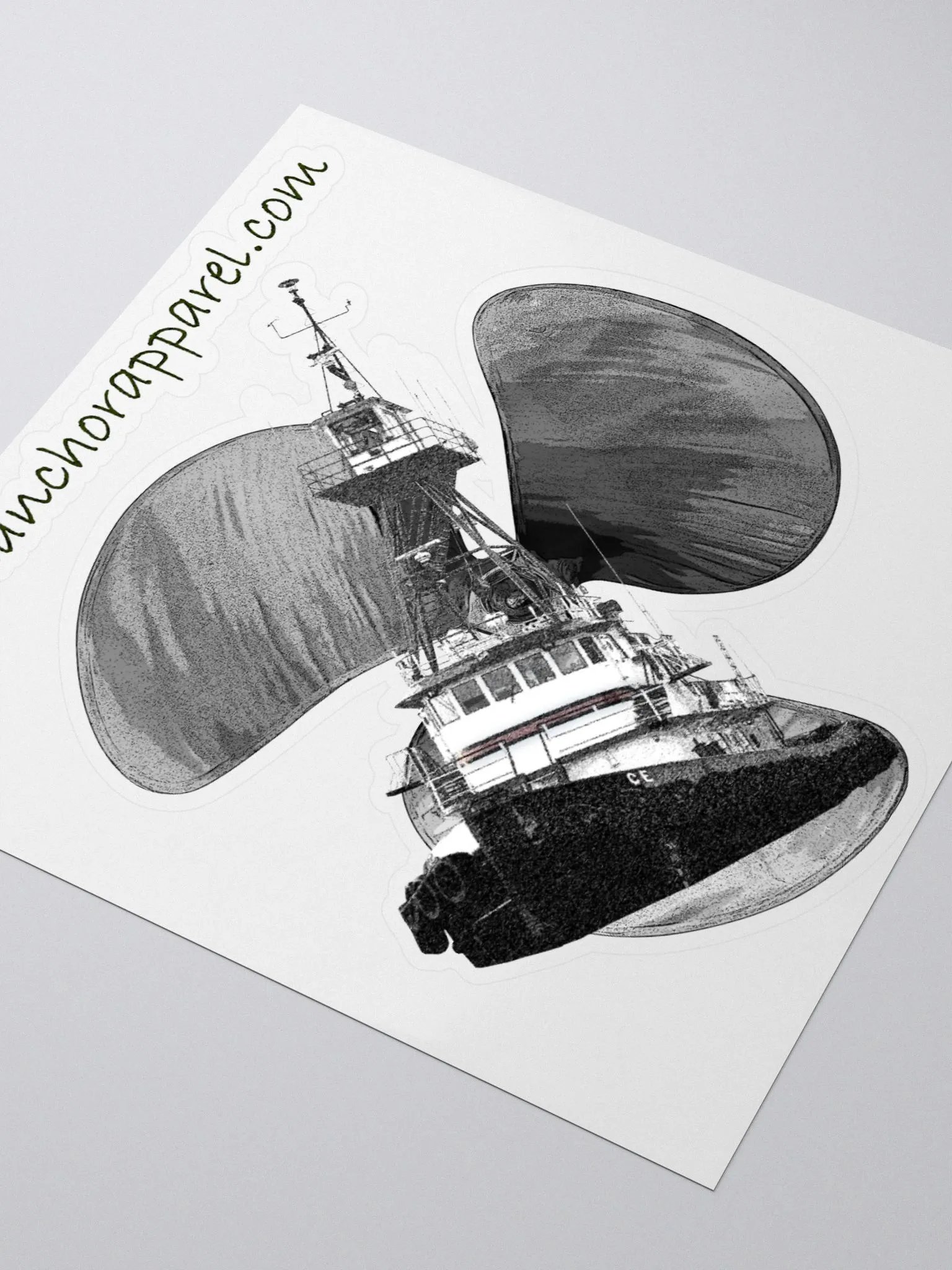 Three blade prop Tug CE Kiss Cut Stickers product image (3)