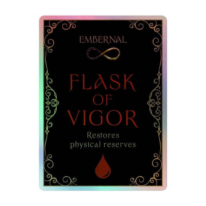 Flask of Vigor Holographic Sticker product image (1)