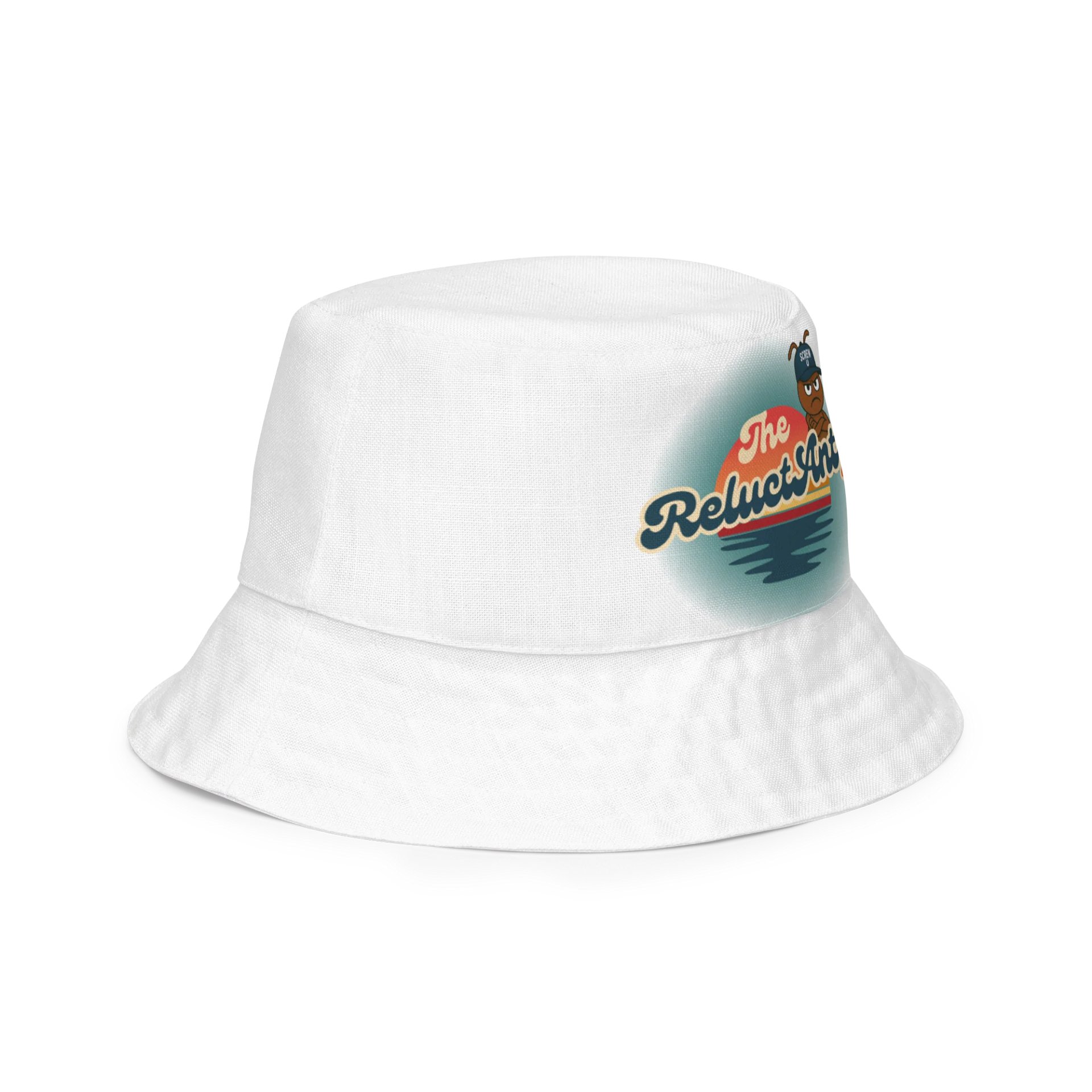 Reversible Screw U Bucket Hat by The ReluctAntz - White product image (3)