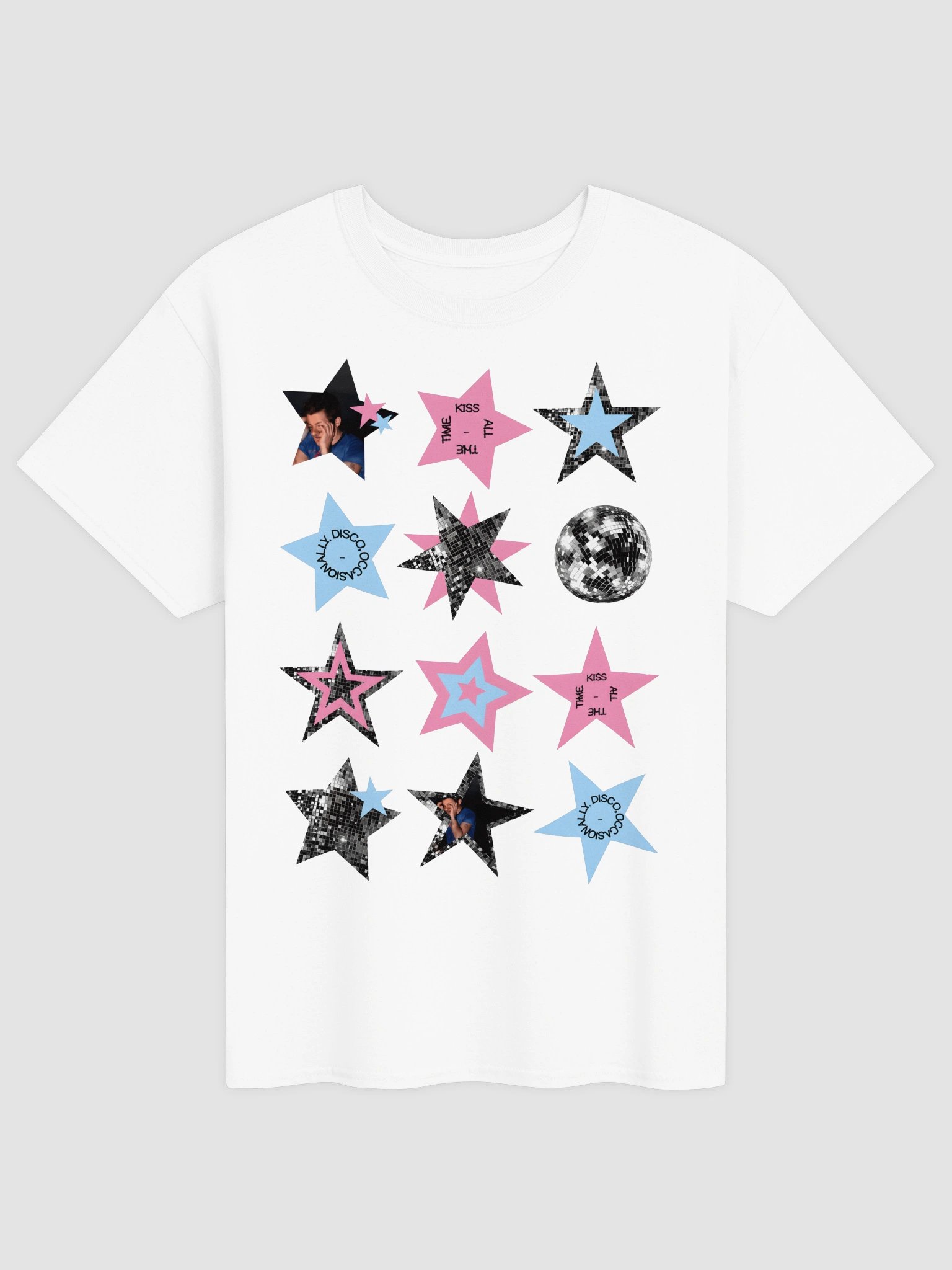 Harry Styles Stars Disco Grid T-Shirt | As It Was Aesthetic Fan Shirt product image (2)