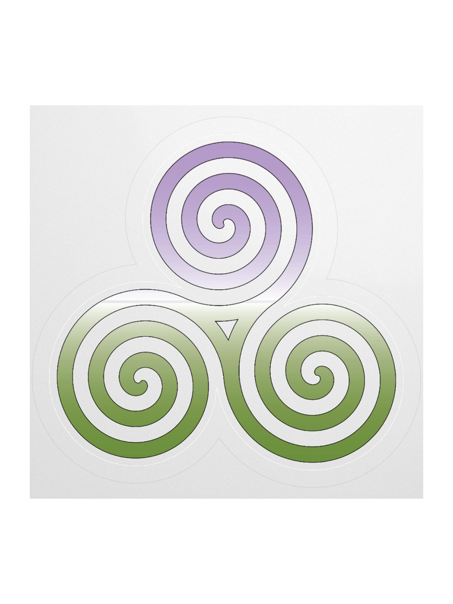 Genderqueer Pride Gradient Celtic Triskelion Sticker product image (3)