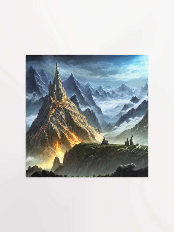 Fiery Mountain Majesty Lord Of The Rings Anime Concept Art Poster product image (4)