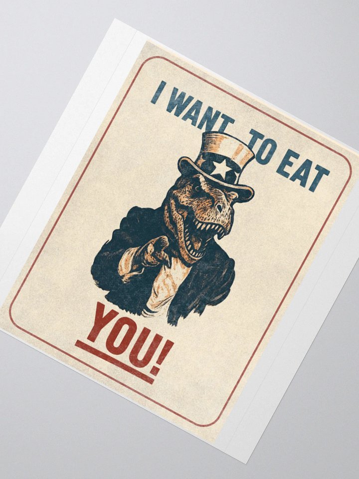 Uncle Sam T. Rex Poster Funny Dinosaur Sticker product image (4)