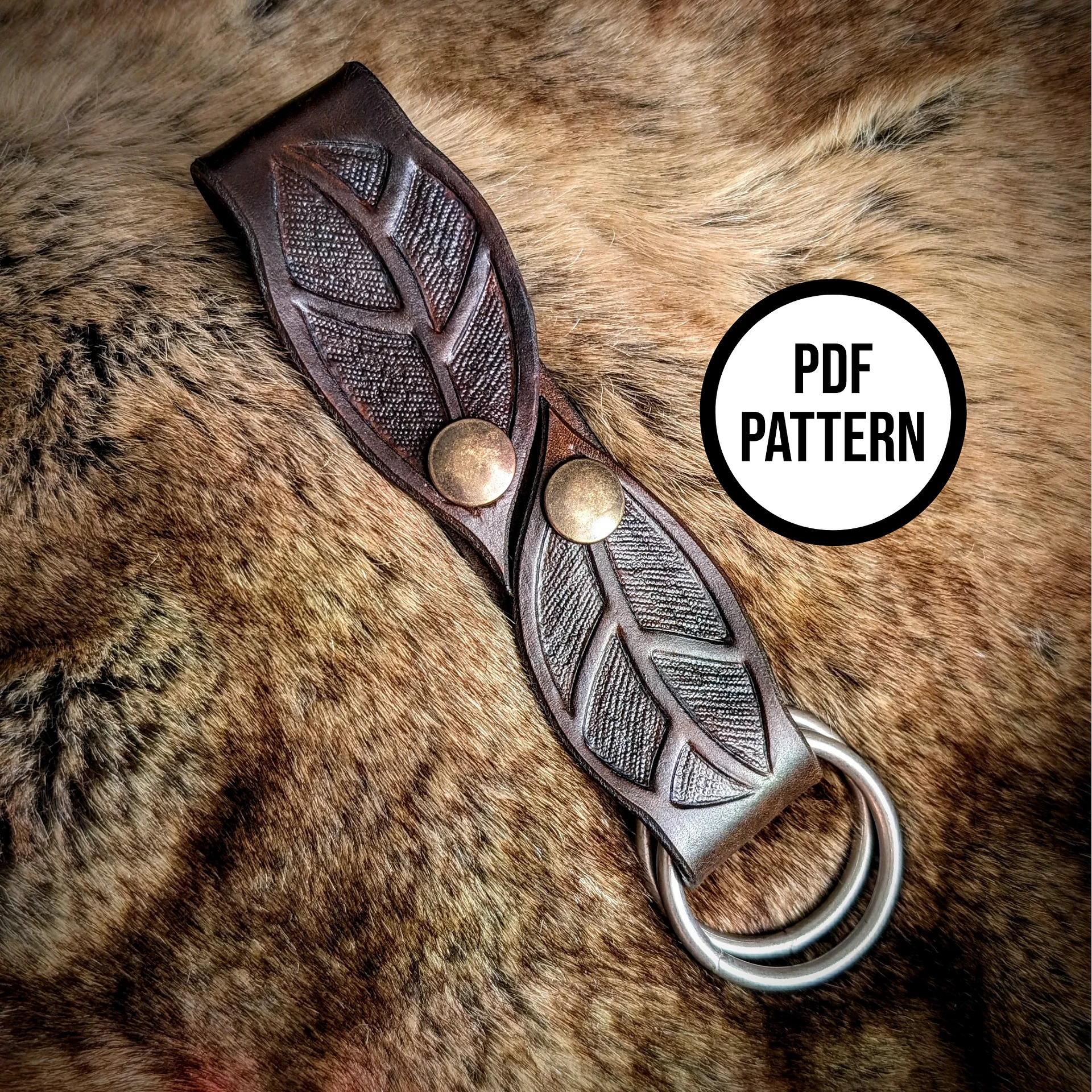 Leather Leaf Belt Loop - PDF Pattern for Leathercraft product image (4)