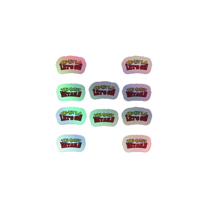 One-Hit K.O. Let's Go! - Kiss-Cut Holographic Sticker Sheet product image (1)