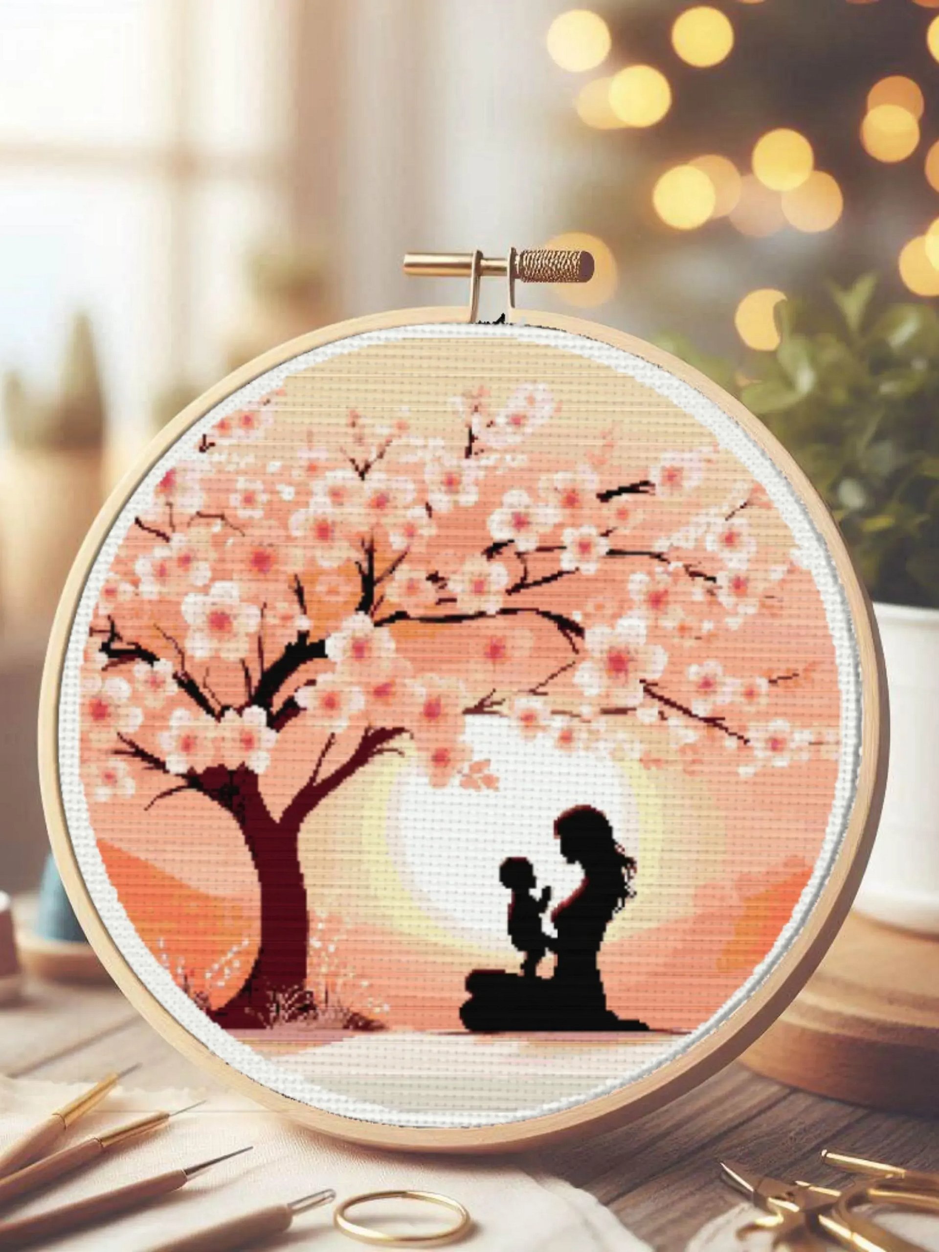 Blossom Hugs Cross Stitch Pattern product image (6)