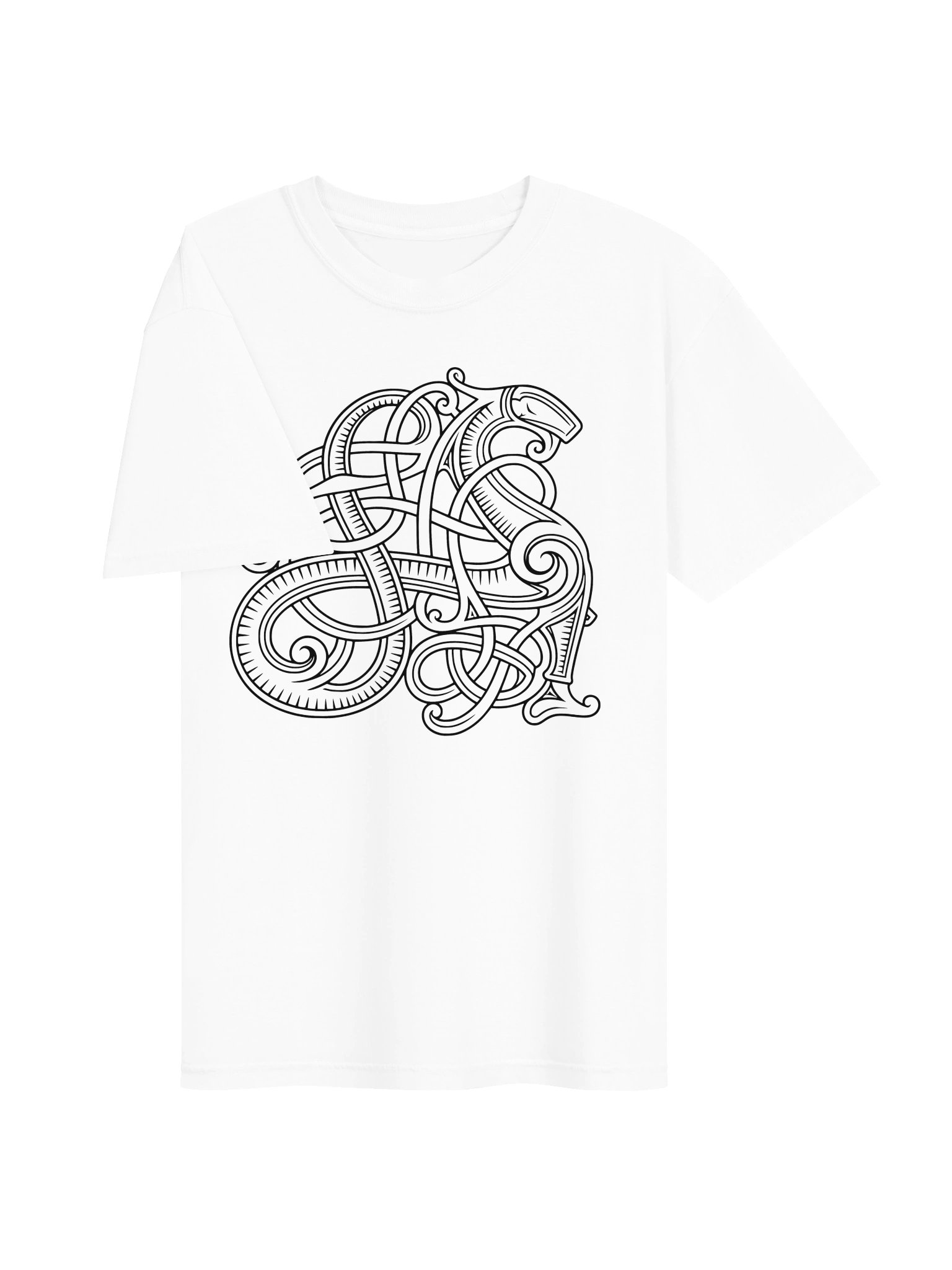 Graphic inspired by the Urnes style Viking brooch from Denmark - unisex t-shirt product image (6)