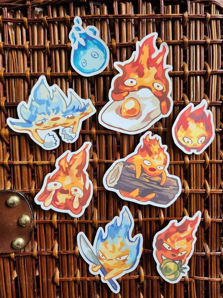 Calcifer // Matte Die Cut Sticker Set product image (2)