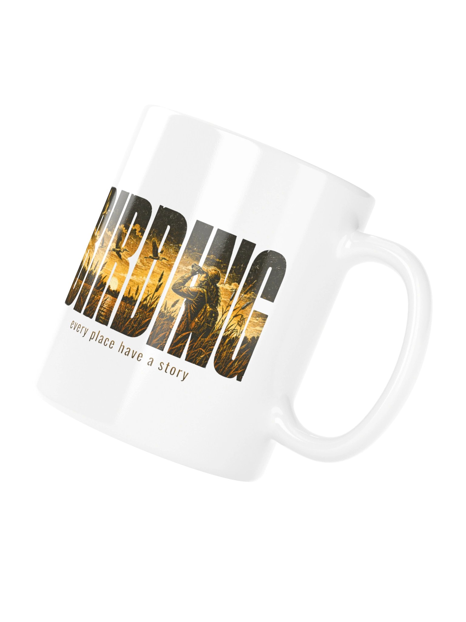 Birding Sunset Ceramic Mug – Nature Scenic Coffee Cup & Birder Gift product image (8)