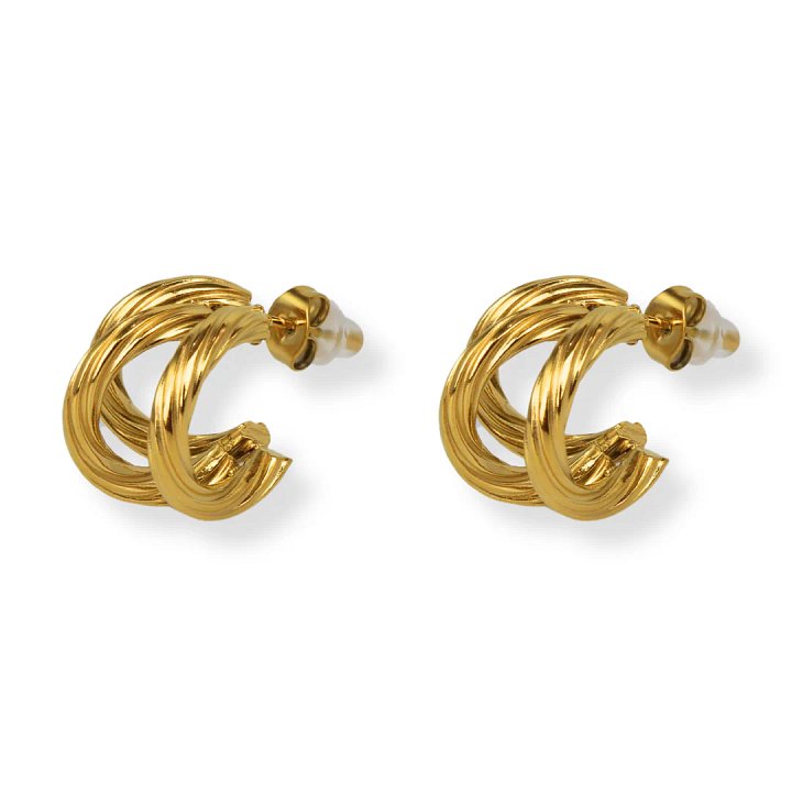 Rose Twisted Lines Earrings product image (1)