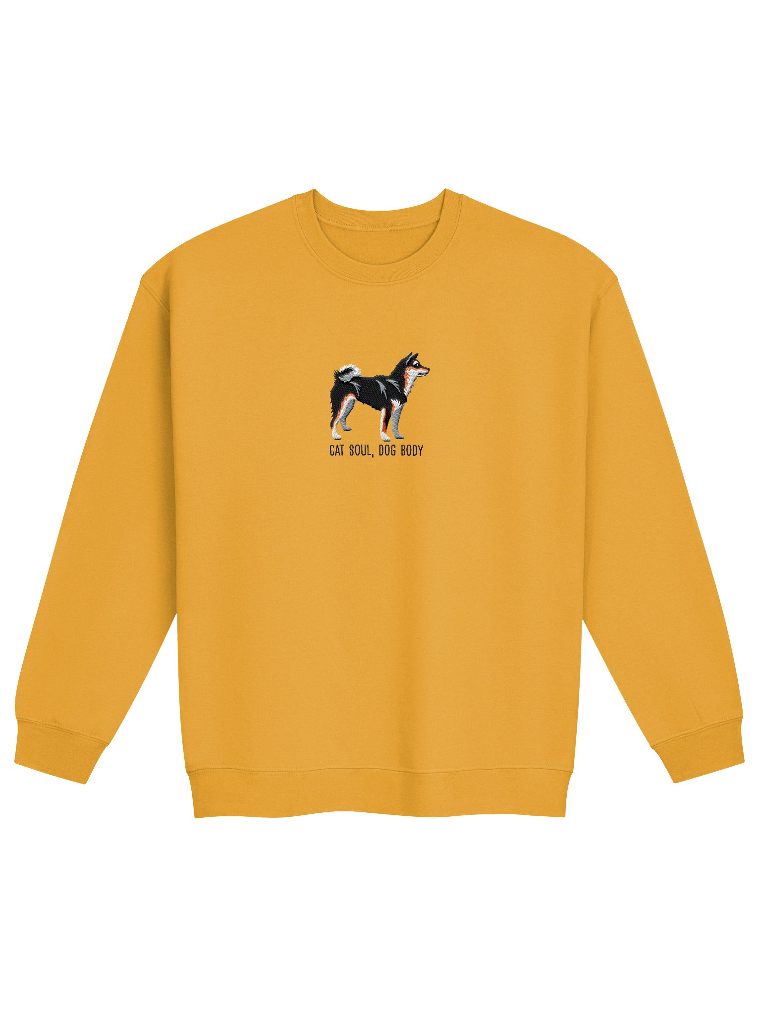 Cat Soul, Dog Body Sweatshirt (Embroidered) of a Japanese Shiba Inu(Tricolor) product image (4)