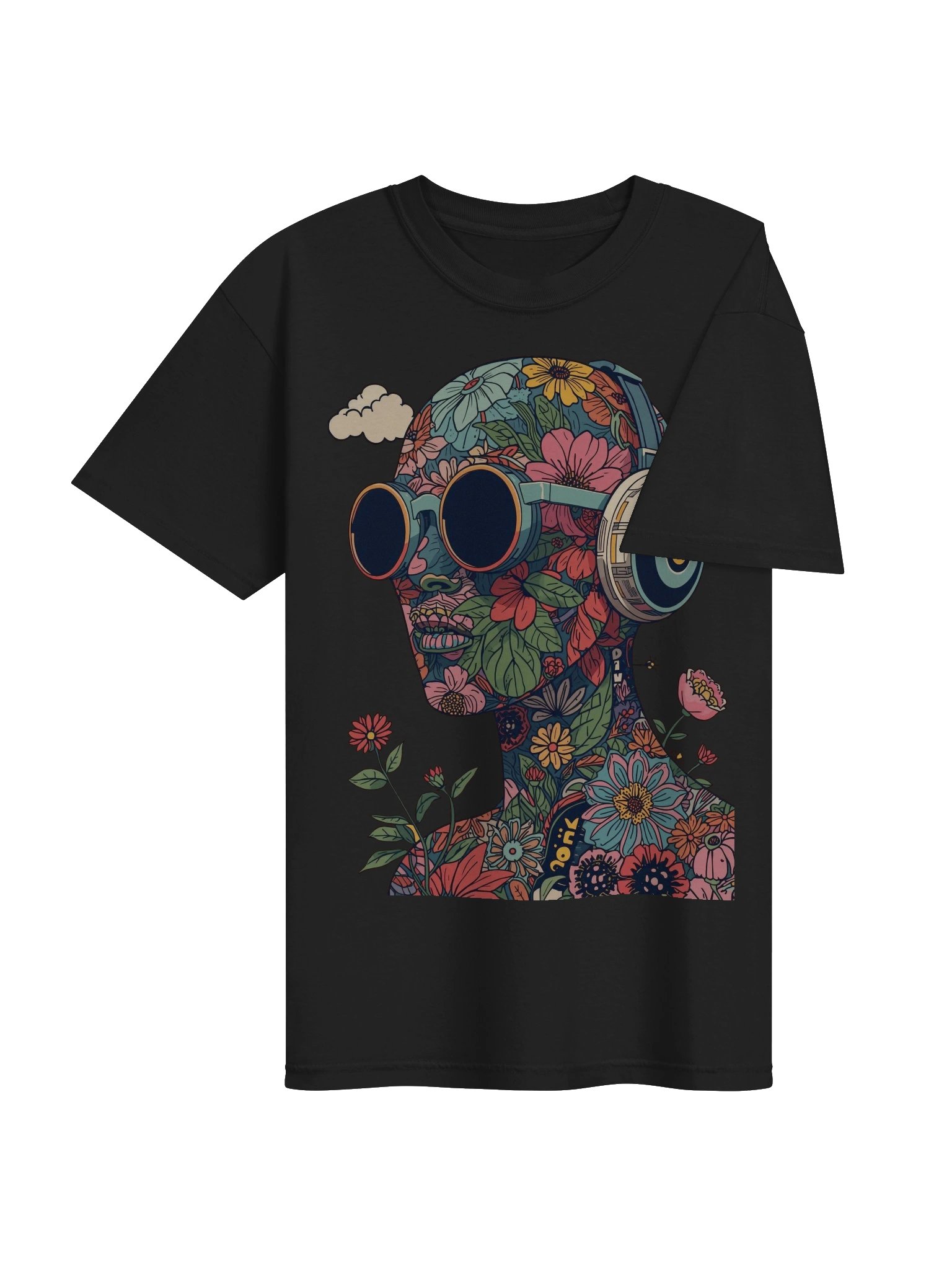 Floral Headphones Dream Heavyweight Tee product image (7)