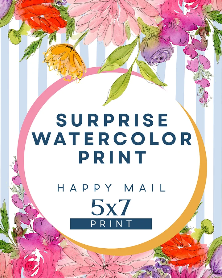 Surprise 5×7 Watercolor Print – Happy Mail product image (1)