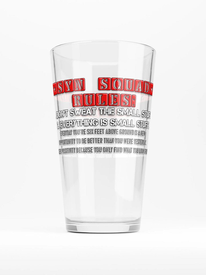 Synisisms Collection - 2 Rules Pint Glass product image (2)