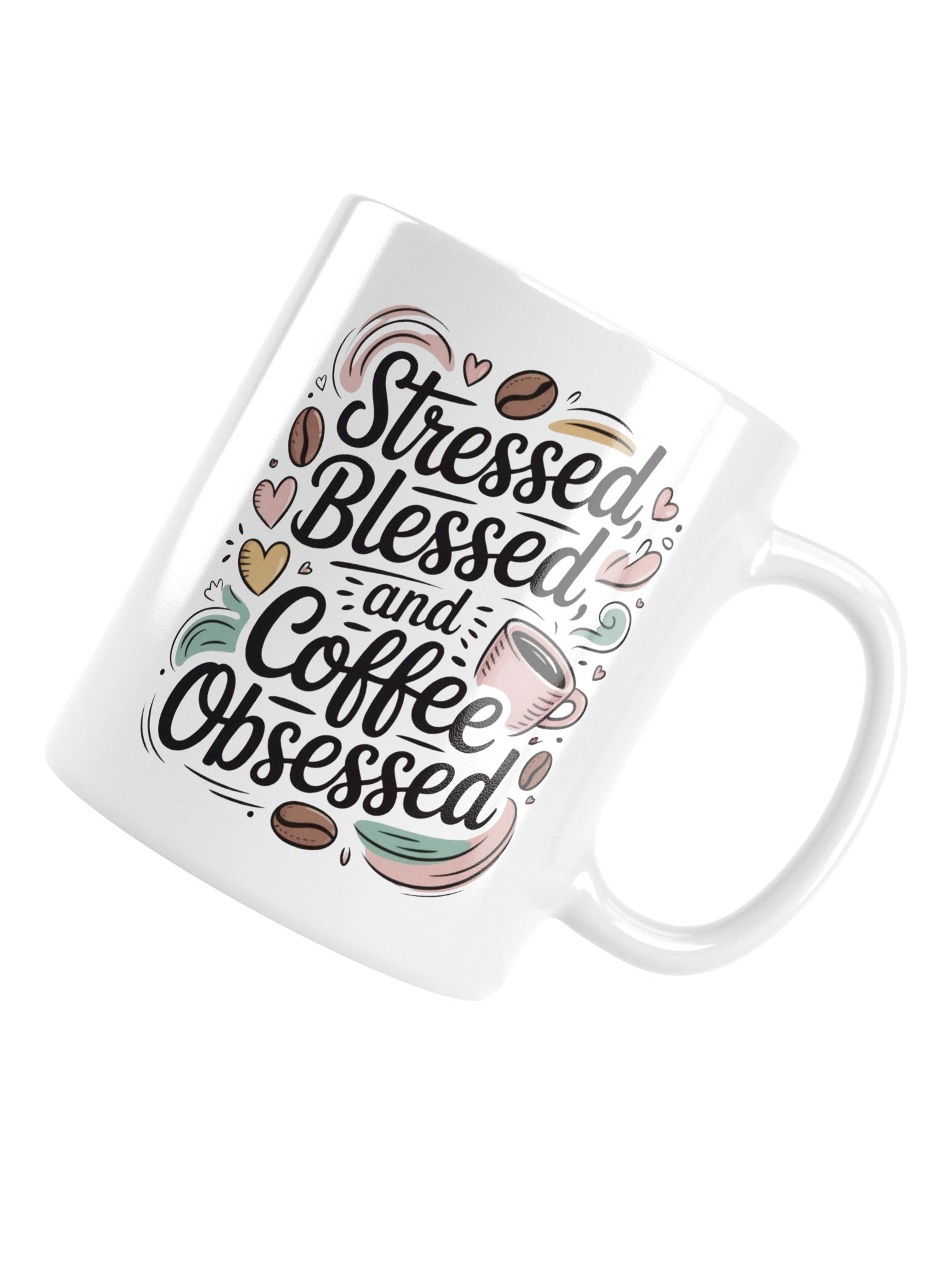 Stressed Blessed and Coffee Obsessed Funny Coffee Mug product image (6)